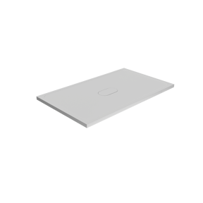 Balmani Artic douchebak 140 x 80 cm top solid mat wit