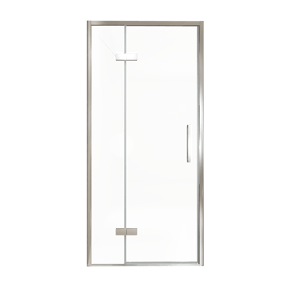 Balmani Senses Design Dusche Drehtür, Links, 100 cm x 210 cm, Klarglas, Profil Chrom