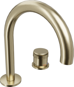 Blaufoss Pavilion Curve standaard wastafelkraan Brushed Champagne Gold