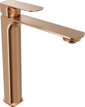 Blaufoss Bodan Waschbecken Armatur: Erhöht, Brushed Rosegold
