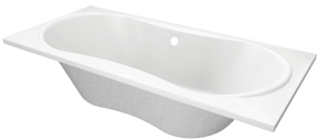 Luca Varess Trasime baignoire encastrable duo 190 x 90 cm acrylique blanc mat