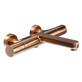 Blaufoss Apollo Thermostat-Badewannenarmatur: Brushed Rosegold