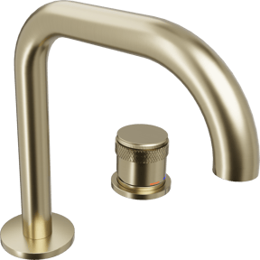 Blaufoss Pavilion Flat standaard wastafelkraan Brushed Champagne Gold