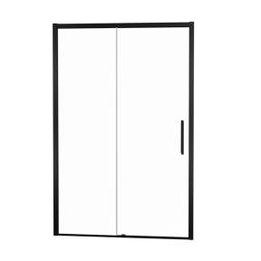 Balmani Senses Design douche schuifdeur omkeerbaar 140 cm x 210 cm Helder glas, Zwarte profielen