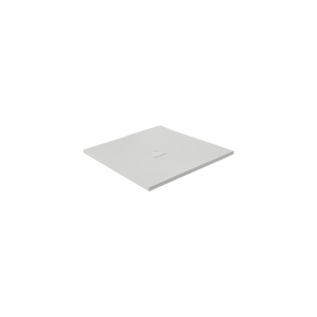 Luca Varess Classy douchebak 80 x 80 cm composietmarmer mat wit rock structuur