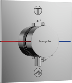 Hansgrohe Showerselect Comfort E thermostat encastrable 2 sorties chrome brillant