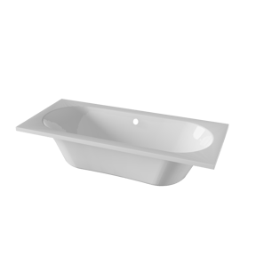 Luca Varess Rosala 2-Personen-Einbaubadewanne: 170 x 75 cm, Acryl, Weiß Glänzend