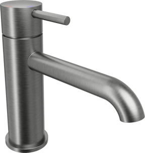Blaufoss Round 2.0 EcoStart standaard wastafelkraan Brushed GunMetal