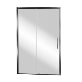 Balmani Senses Design Dusche Schiebetür, Links, 160 cm x 210 cm, Reflex-Spiegelglas, Profil Chrom