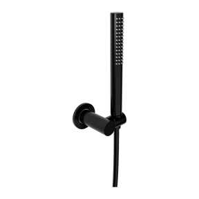 Blaufoss Round Handbrause-Set: 1jet, Schwarz Matt