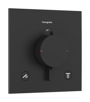 Hansgrohe Ecostat Comfort E inbouw thermostaat 2 uitgangen mat zwart