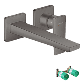 Hansgrohe Metropol inbouw wastafelkraan Brushed Black Chrome incl. inbouwelement
