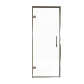 Balmani Senses Design Dusche Drehtür, Links, 90 cm x 210 cm, Klarglas, Profil Chrom