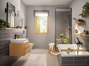 Hansgrohe Rebris 110 Niedrige Waschtischarmatur Schwarz Matt