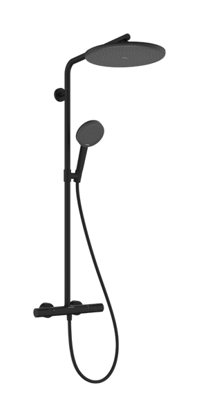Hansgrohe Raindance Alive S Puro Showerpipe regendoucheset 300 1jet, Ecosmart met Ecostat element thermostaat Mat Zwart