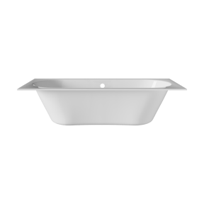 Luca Varess Snello 2-Personen-Einbaubadewanne: 180 x 80 cm, Acryl, Weiß glänzend