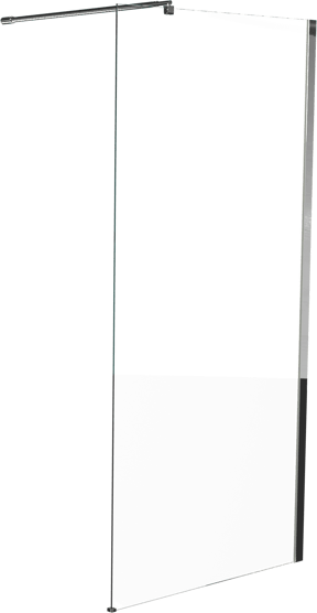 Linie Walk-In inloopdouche 100 x 200 cm helder glas glanzend chroom profiel