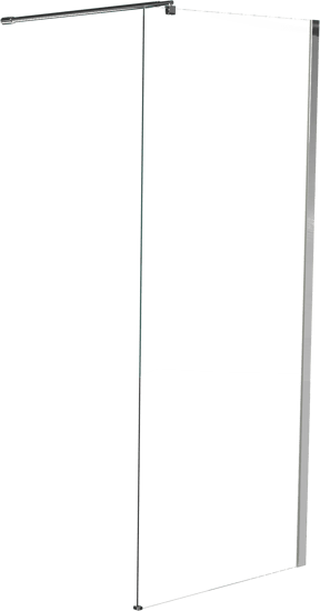 Linie Walk-In inloopdouche 90 x 200 cm helder glas glanzend chroom profiel