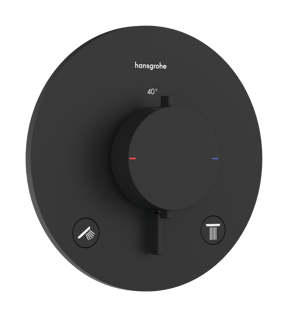 Hansgrohe Ecostat Comfort S inbouw thermostaat 2 uitgangen mat zwart