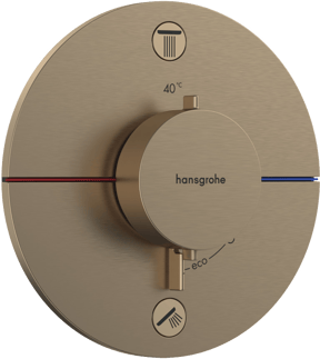 Hansgrohe Showerselect Comfort S Robinet de baignoire encastré 2 évacuations Brushed Bronze