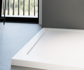 Luca Varess Soft receveur de douche 180 x 90 cm acrylique blanc mat