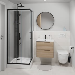 Blaufoss Harmony set d'accessoires de toilette noir mat