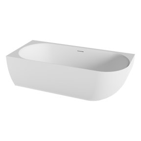 Balmani Forte baignoire d'angle gauche duo 175 x 78 cm Solid Surface blanc mat
