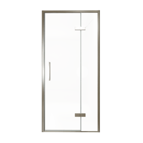 Balmani Senses Design Dusche Drehtür, Rechts, 100 cm x 210 cm, Klarglas, Profil Brushed GunMetal