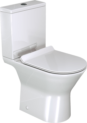 Luca Varess Delano wc à poser blanc brillant bride de rinçage ultra fine avec Système de rinçage Geberit