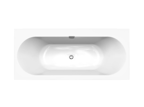 Villeroy & Boch Oberon 2.0 2-Personen-Einbaubadewanne: 170 x 75 cm, Quaryl, Weiß Glänzend