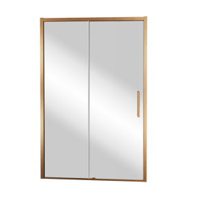 Balmani Senses Design porte coulissante à gauche 160 cm x 210 cm verre miroir reflex, Profil Brushed Rosegold