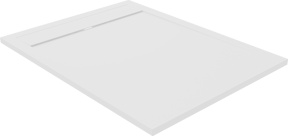 Luca Varess Dandy douchebak 120 x 90 cm composietmarmer mat wit rock structuur