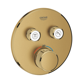 Grohe Grohtherm SmartControl Thermostat-Duscharmatur: Unterputz, für 2 Verbraucher, Brushed Cool Sunrise