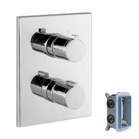 Blaufoss Smartbox de Luxe thermostatische inbouw douchekraan 2 functies glanzend chroom