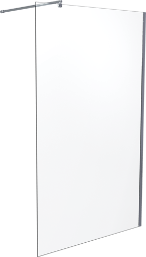 SanyOne Walk-In Dusche: 120 x 195 cm, Klarglas, Chrom Profil, glänzend