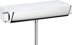Hansgrohe Ecostat Select Thermostat-Duscharmatur: Chrom Glänzend und Weiß