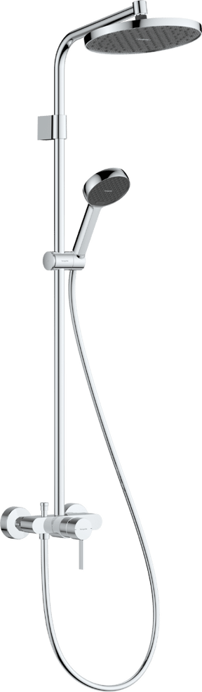 Hansgrohe Activera S 240 opbouw regendoucheset met ééngreepsmengkraan Varia Glanzend Chroom