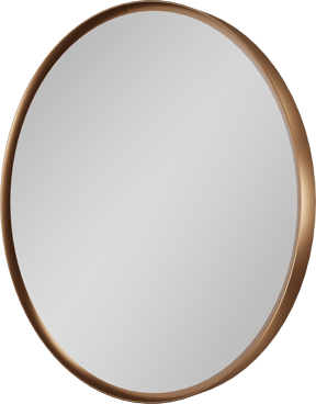 Balmani Auro ronde toiletspiegel Brushed Rosegold Ø 35 cm