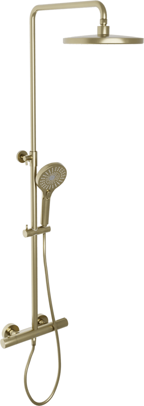 Blaufoss Onos 250 colonne de douche de pluie robinet thermostatique Brushed Champagne Gold