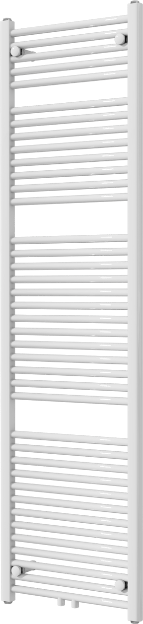 Vipera Kanza enkele handdoekradiator 50 x 180 cm centrale verwarming Hoogglans Wit zij- en middenaansluiting 1068W