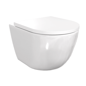 Luca Varess Moreno hangtoilet Glanzend Wit randloos compact