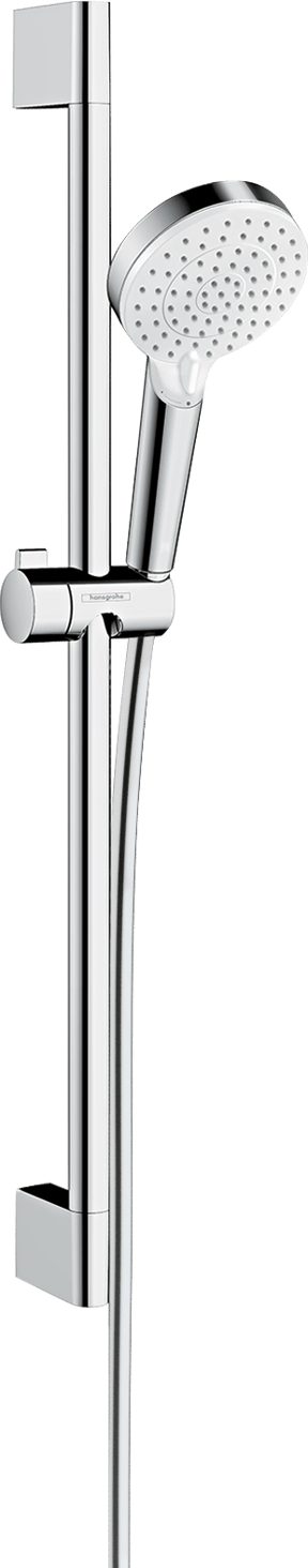 Hansgrohe Crometta Vario Duschstange mit Brausekopf 11cm 2 Strahlfunktionen Chrom glänzend