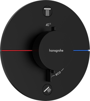 Hansgrohe Showerselect Comfort S Unterputz Badewannenarmatur 2 Verbraucher Schwarz matt
