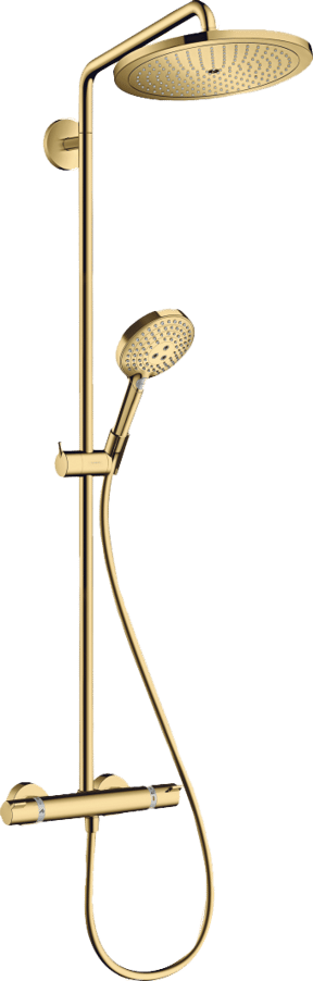 Hansgrohe Croma Select S280 thermostatische kraan regendoucheset Polished Gold Optic