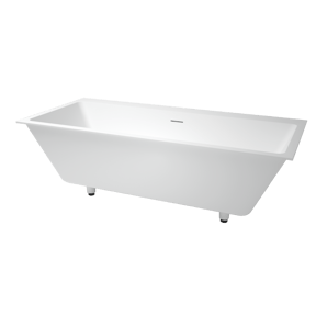 Balmani Kantiga tweepersoons inbouwbad 180 x 80 cm Solid Surface mat wit