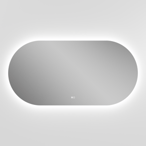 Balmani Cloud Touch oval Badezimmerspiegel 130 x 65 cm mit Spiegelbeleuchtung und Anti-Beschlag Spiegelheizung