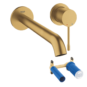 Grohe Essence inbouw wastafelkraan Brushed Cool Sunrise incl. inbouwelement