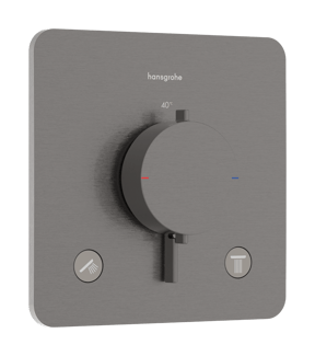 Hansgrohe Ecostat Comfort Q thermostat de douche encastré 2 fonctions Brushed Black Chrome