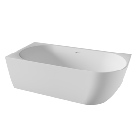 Luca Varess Otello baignoire d'angle gauche double 180 x 85 cm acrylique blanc mat, bonde incluse