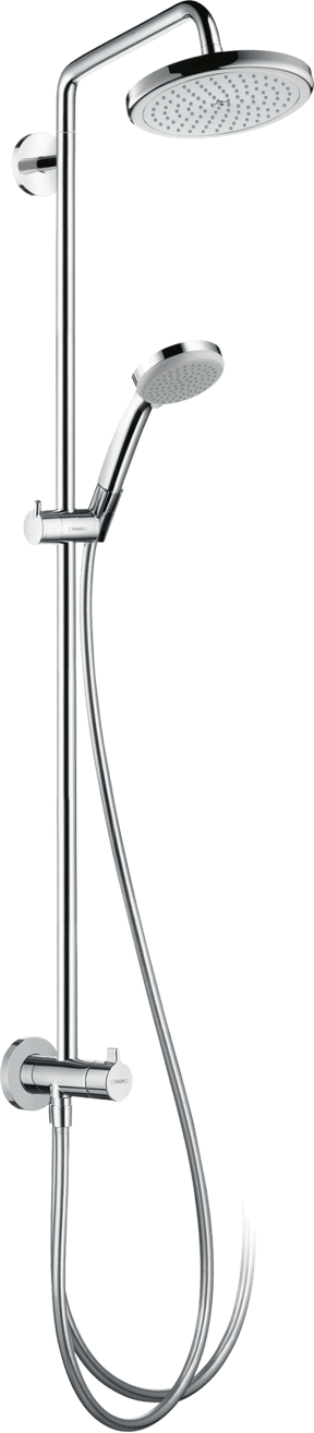 Hansgrohe Croma 220 Reno Duschsystem: Chrom glänzend (Ohne Duscharmatur)